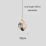 ⁦نجف إليجانت برايم علاقي مفرد ذهبي مع لون الانارة 3اضاءات متغيرة 7 واط معلقة⁩ - الصورة ⁦4⁩