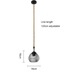 ⁦علاقي مودرن اسود E27*1⁩ - الصورة ⁦2⁩