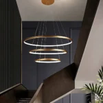 نجف مودرن ذهبي لون الانارة اصفر 400*600*800 75 واط