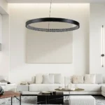 نجف مودرن اسود لون الانارة 3 اضاءات 30 واط مقاس 40 سم