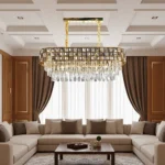 نجف مودرن ذهبي E14*10 مقاس 800*300 ملم