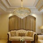 نجف مودرن ذهبي E14*22 مقاس 1000 ملم