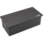 ⁦فيش ارضي دفن مزدوج ثلاثي USB + TYPE-C لون اسود حجري توفل⁩ - الصورة ⁦5⁩