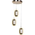 ⁦نجف مودرن زيتي لون الانارة 3 اضاءات 12 واط⁩ - الصورة ⁦3⁩