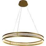 ⁦نجف مودرن ذهبي لون الانارة 3اضاءات 115 واط مقاس 80 سم⁩ - الصورة ⁦2⁩