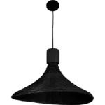 ⁦علاقي قش اسود E27*1L قطر 40 سم⁩ - الصورة ⁦2⁩