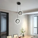 علاقي مجوز حلقتين اسود لون الانارة 3اضاءات 15 واط