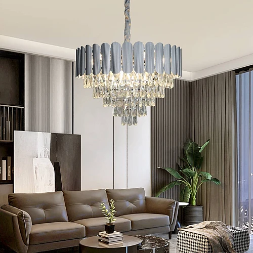 ZaLYFwqtSWGNBmSvCk3nxchp6UXmouqQm8fQOcD6fq3Rx-500x500 نجف مودرن فضي 600 E14*9 - الصورة 1