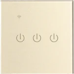 ⁦مفتاح ثلاثي غطاء ذهبي ذكي تحكم عن بعد Wifi سهل الاستخدام يعمل باللمس تحكم بالجوال متوافق مع اليكسا وجوجل هوم توفل⁩ - الصورة ⁦3⁩