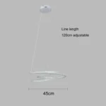 ⁦علاقي مودرن لبيض لون الانارة 3 اضاءات W75⁩ - الصورة ⁦3⁩