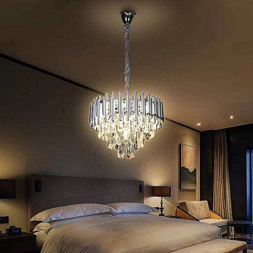 avN5Z0tgKk9XrxO6ihUgOhzwkBrcsX0N9yPAB6LKEtSqoTND-500x500 نجف مودرن فضي E14 40 سم - الصورة 1