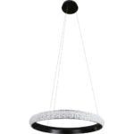 ⁦نجف مودرن اسود لون الانارة اصفر 48 واط قطر 600 ملم⁩ - الصورة ⁦3⁩