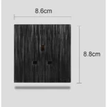 ⁦فيش ثلاثي 13 امبير لون اسود بيانو بلاتيني⁩ - الصورة ⁦4⁩