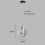 ⁦علاقي مودرن ذهبي لون الانارة 3 اضاءات W20⁩ - الصورة ⁦3⁩