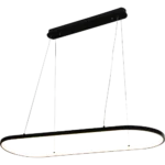 ⁦نجف مودرن اسود لون الانارة اصفر 1000*350 30 واط⁩ - الصورة ⁦3⁩