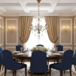 نجف مودرن شمعدان ذهبي + فضيE14*3