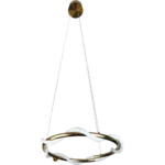 ⁦نجف مودرن زيتي لون الانارة اصفر 36 واط قطر 40 سم⁩ - الصورة ⁦3⁩