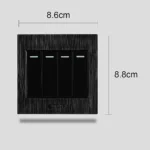 ⁦مفتاح رباعي لون اسود حجري توفل⁩ - الصورة ⁦5⁩