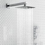 ذراع دش مطري جداري مربع كروم 40 سم - مقاسات متعددة