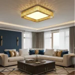 نجف مودرن فضي لون الانارة 3 اضاءات 800*800 180 واط