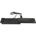 ⁦توصيلة أفياش مكتبية دفن مخفية بغطاء اسود سحاب و منافذ Tyep-C-USB + كمبيوتر + HDMI توفل (Toefl)⁩ - الصورة ⁦4⁩