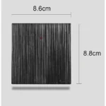 ⁦مفتاح سخان مربع 20 امبير لون اسود بيانو بلاتيني⁩ - الصورة ⁦4⁩