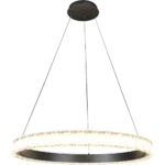 ⁦نجف مودرن فضي لون الانارة 3 اضاءات 105 واط قطر 80 سم⁩ - الصورة ⁦2⁩