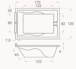 ⁦جاكوزي تورونتو فل كامل مقاس 170*120 صناعه بحريني اجهزه اوربيه النمسا بضمان عسر سنوات على بنل خارجي وسنتين على جميع قطع⁩ - الصورة ⁦2⁩