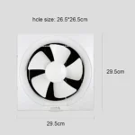 ⁦مروحة شفط مربع 8 بوصة مقاس الدفن (25*25) سم تصميم عملي وحديث.⁩ - الصورة ⁦2⁩