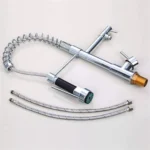 ⁦خلاط مطبخ أرضي لون كروم خطين⁩ - الصورة ⁦3⁩