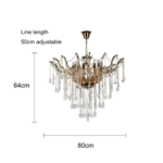 ⁦نجف مودرن ذهبي E14*24L⁩ - الصورة ⁦4⁩