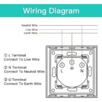 ⁦فيش جداري 13 امبير جرافيتي ذكي تحكم عن بعد WiFi سهل الاستخدام يعمل باللمس تحكم بالجوال متوافق مع اليكسا وجوجل هوم توفل⁩ - الصورة ⁦4⁩