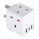 ⁦توصيلة قابس جداري أفياش ثلاثي مع منافذ USB و Type-C من توفل⁩ - الصورة ⁦3⁩