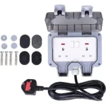 ⁦غطاء فيش جداري بارز خارجي ثنائي مقاوم للماء و الغبار معيار IP66 توفل⁩ - الصورة ⁦7⁩