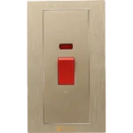 ⁦مفتاح مكيف مستطيل 45 امبير طقة حمراء لون ذهبي ملكي توفل⁩ - الصورة ⁦4⁩