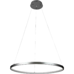 ⁦نجف مودرن فضي لون الانارة اصفر 20 واط مقاس 60 سم⁩ - الصورة ⁦2⁩