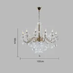 ⁦علاقي مودرن ذهبي + شفاف E14*12⁩ - الصورة ⁦2⁩