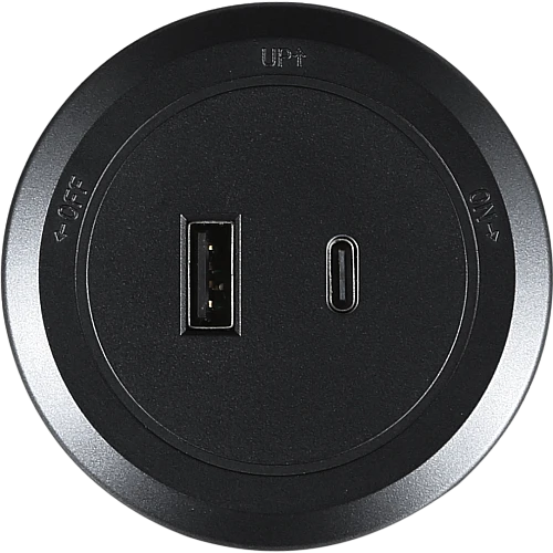 hbFCamJ70ZfTNBETkLDGX0QLfxUtgIbzq8oXiXGtDsKl-500x500w راس فيش مجرى دائري اسود USB مع TYPE-C توفل - الصورة 1