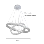 ⁦علاقي مودرن ابيض لون الانارة 3 اضاءات واط 95⁩ - الصورة ⁦2⁩