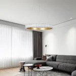 نجف مودرن ذهبي لون الانارة 3 اضاءات 75 واط قطر 60 سم