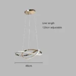 ⁦علاقي مودرن ذهبي لون الانارة 3 اضاءات واط 60⁩ - الصورة ⁦3⁩