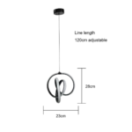 ⁦علاقي مودرن اسود لون الانارة 3 اضاءات 20 واط⁩ - الصورة ⁦3⁩