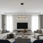 نجف مودرن اسود لون الانارة 3 اضاءات 75 واط مقاس 600 ملم