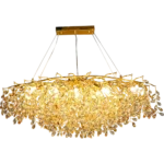 نجف مودرن قطر 120 ذهبي مع عسلي مع شفاف E14*15L سم