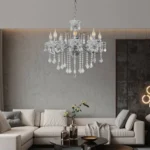 علاقي مودرن فضي + شفاف E14*8