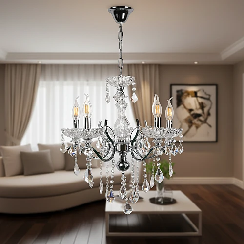 kVmd5YMoHvCRerUPci61echUetLXG1Gn7do16CTXxqdZ0MYwtXC4Fv5e7d5q15A7mUO-500x500 نجف مودرن شمعدان كرستالات براق جرم فضي مع شفاف قاعدة لمبة E14*5 خماسي - الصورة 1