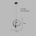 ⁦علاقي مودرن اسود لون الانارة 3 اضاءات 20 واط⁩ - الصورة ⁦2⁩