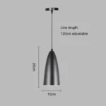 ⁦علاقي مودرن اسود + ابيض E27*1⁩ - الصورة ⁦2⁩