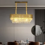 نجف مودرن ذهبي 800*300 E14*10L