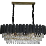 ⁦نجف مودرن غطاء اسود مع ذهبي قطر 80 سم E14*15⁩ - الصورة ⁦2⁩